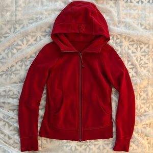 Lululemon scuba hoodie fire engine red, size 6